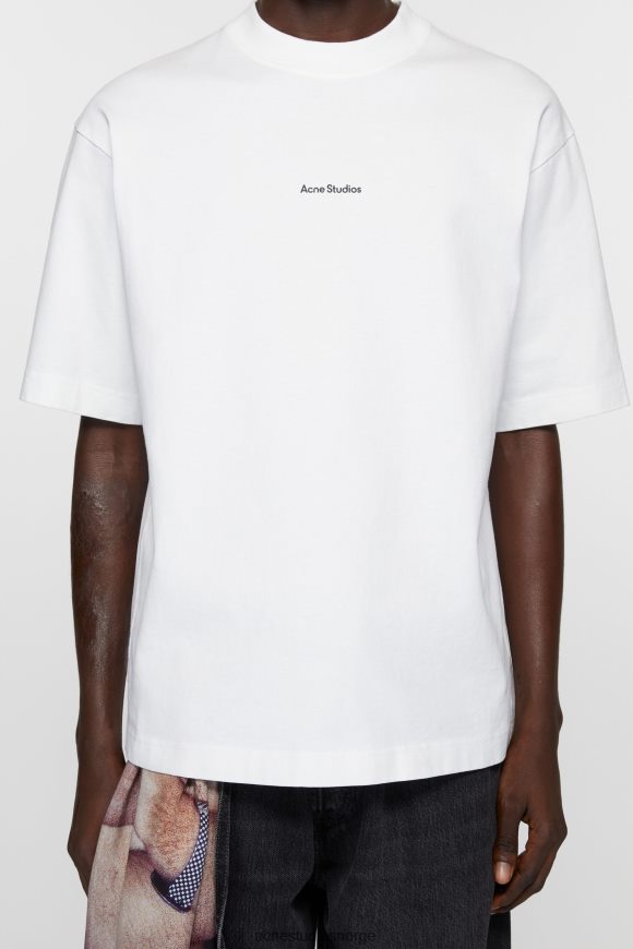 Acne Studios logo t-skjorte N2PP4F1017 klær optikk hvit