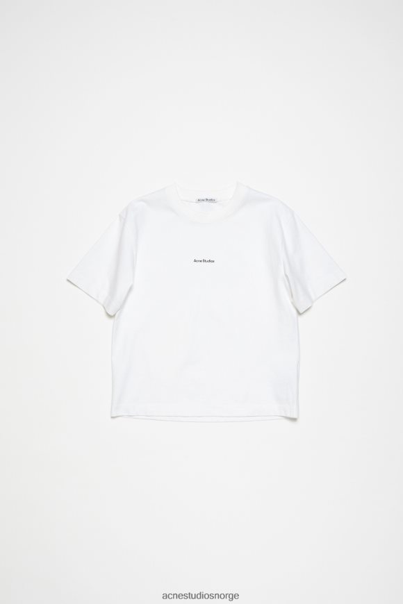 Acne Studios logo t-skjorte N2PP4F201 klær optikk hvit