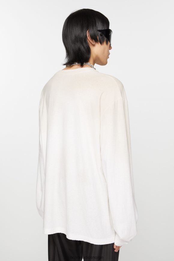 Acne Studios logo t-skjorte - avslappet passform N2PP4F1015 klær optikk hvit