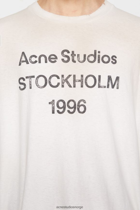 Acne Studios logo t-skjorte - avslappet passform N2PP4F1015 klær optikk hvit