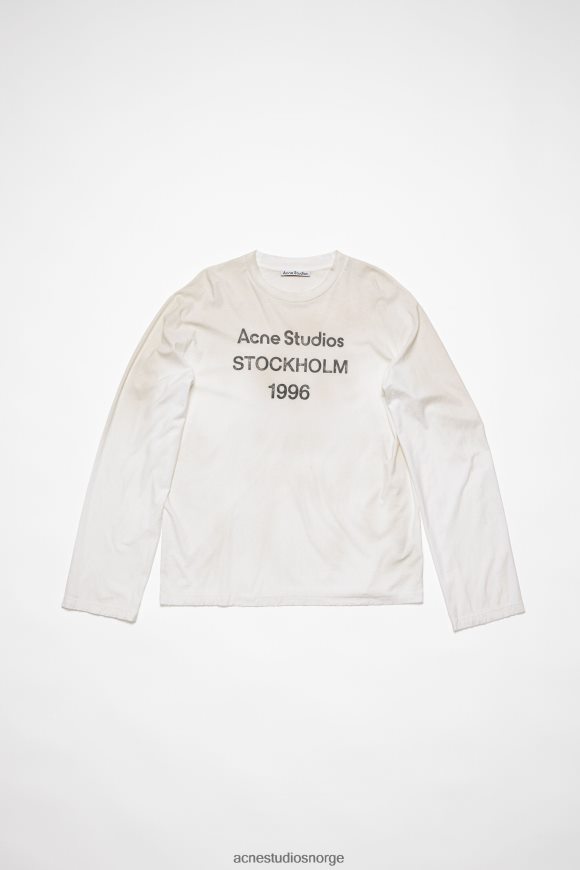 Acne Studios logo t-skjorte - avslappet passform N2PP4F199 klær optikk hvit