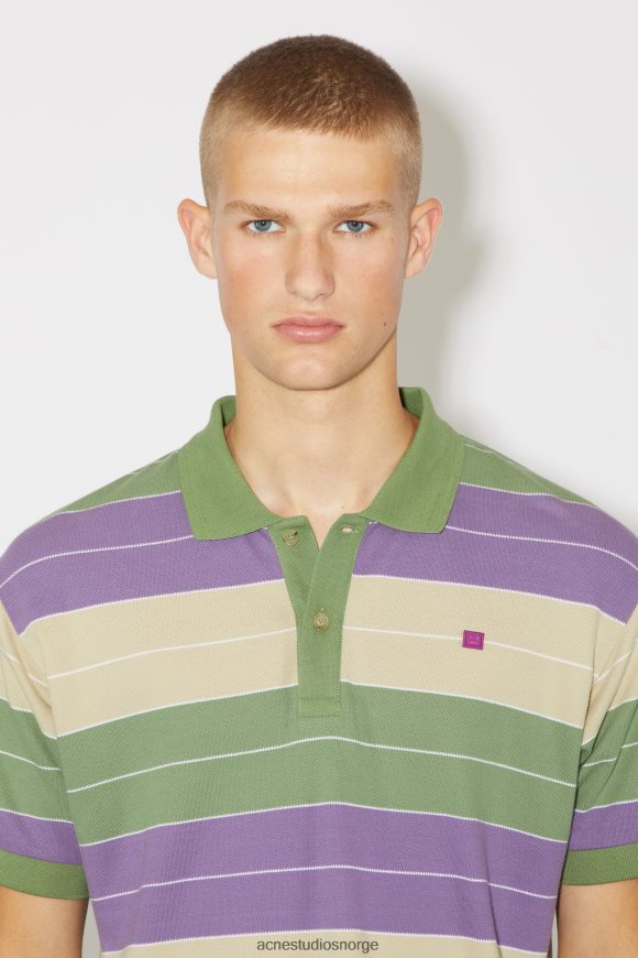 Acne Studios polo t-skjorte - normal passform unisex N2PP4F1137 klær lilla/grønn