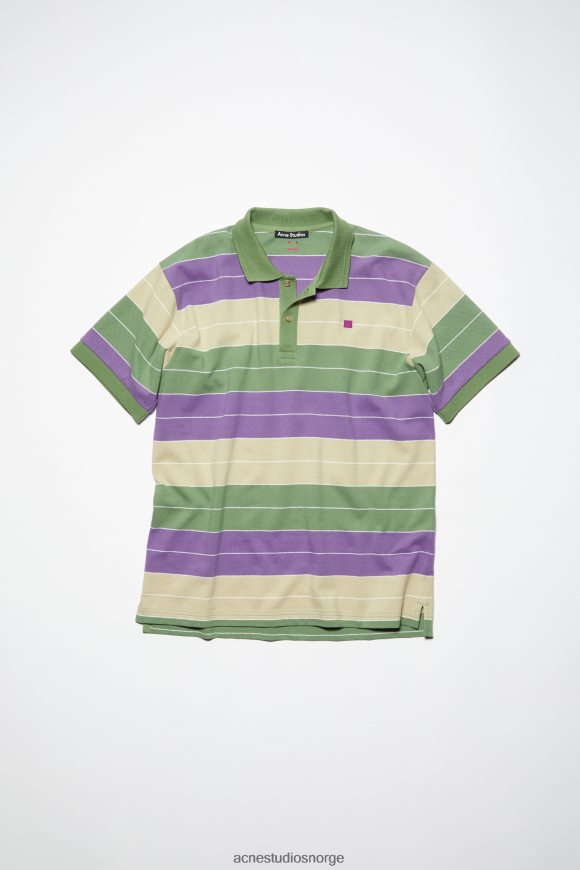 Acne Studios polo t-skjorte - normal passform unisex N2PP4F1137 klær lilla/grønn