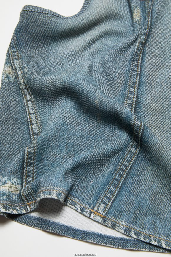 Acne Studios print tank topp N2PP4F363 klær denim blå