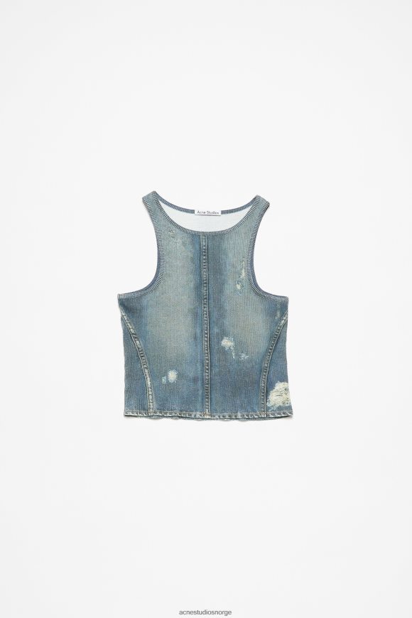 Acne Studios print tank topp N2PP4F363 klær denim blå
