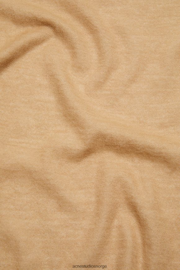 Acne Studios ren strikket t-skjorte N2PP4F64 klær kamel beige