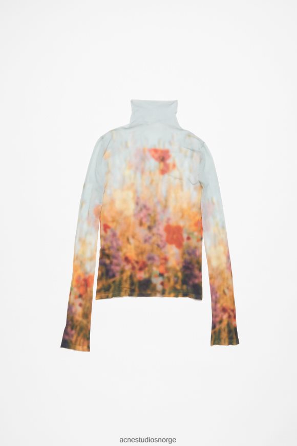 Acne Studios sømløs topp med høy hals N2PP4F371 klær grå/multi