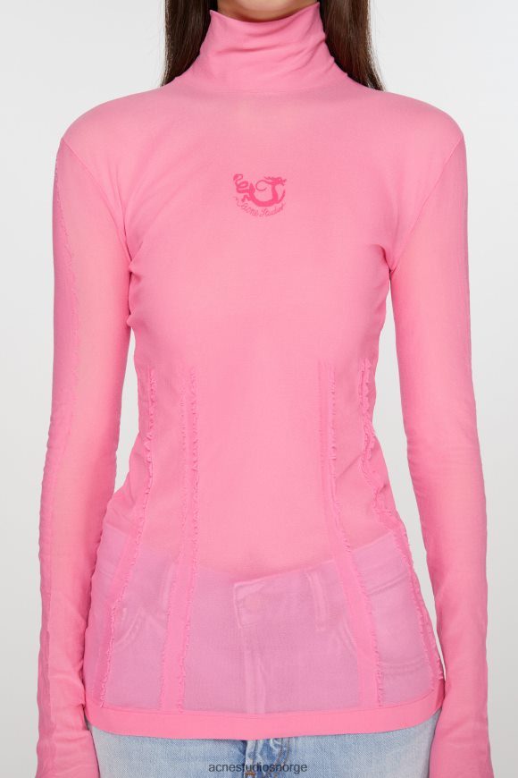 Acne Studios skjorte med rullehals N2PP4F373 klær boble rosa