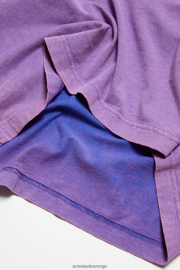 Acne Studios t-skjorte falmet logo - avslappet passform N2PP4F369 klær lys lilla