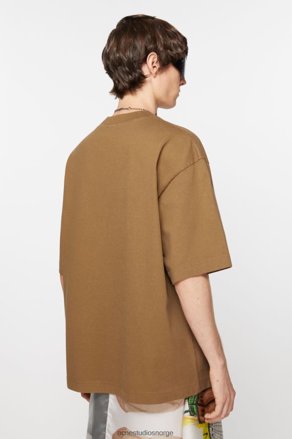 Acne Studios t-skjorte logo N2PP4F1089 klær gjørme beige