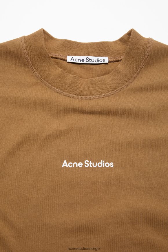Acne Studios t-skjorte logo N2PP4F1089 klær gjørme beige