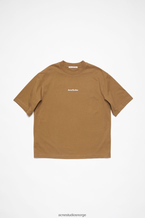 Acne Studios t-skjorte logo N2PP4F1089 klær gjørme beige
