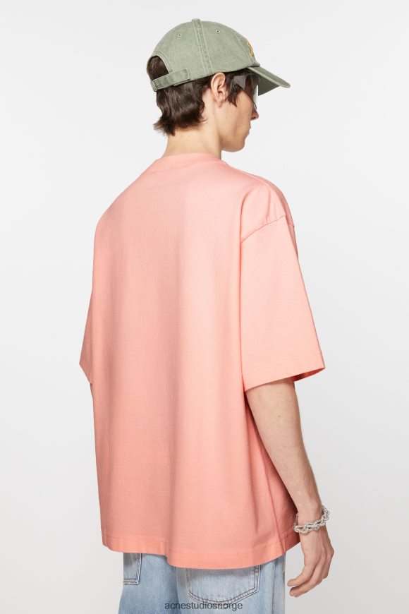 Acne Studios t-skjorte logo N2PP4F1108 klær blek rosa