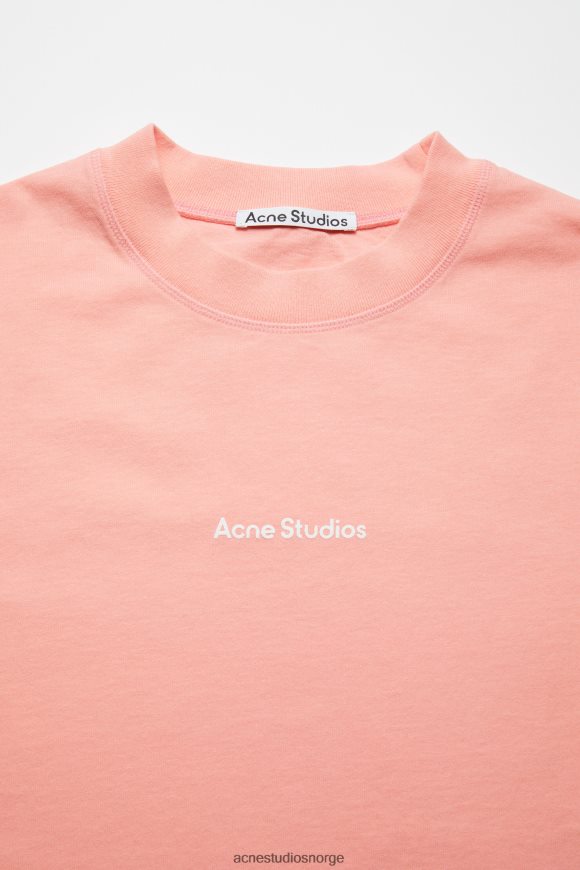 Acne Studios t-skjorte logo N2PP4F1108 klær blek rosa