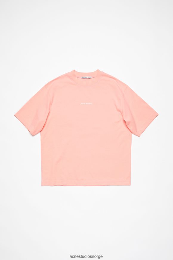 Acne Studios t-skjorte logo N2PP4F1108 klær blek rosa
