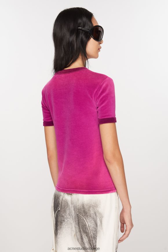 Acne Studios t-skjorte-logo - tilpasset passform N2PP4F377 klær magenta rosa