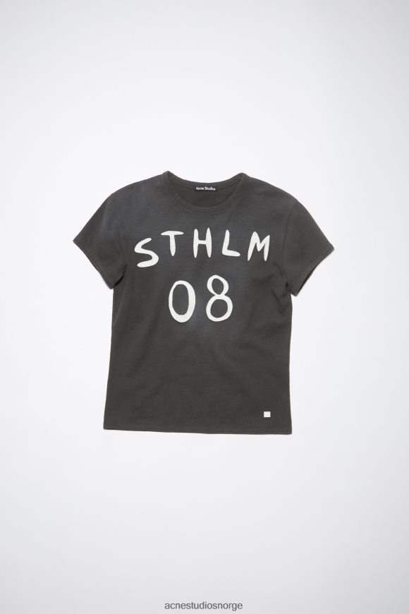 Acne Studios t-skjorte med patchprint - unisex-fitting fit N2PP4F392 klær karbongrå