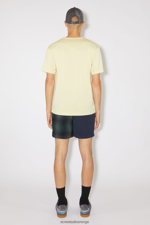 Acne Studios t-skjorte med rund hals - unisex med normal passform N2PP4F1133 klær sand/grønn