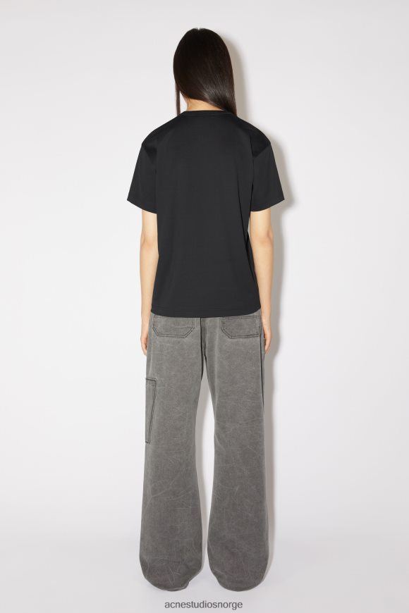 Acne Studios t-skjorte med rund hals - unisex med normal passform N2PP4F207 klær svart