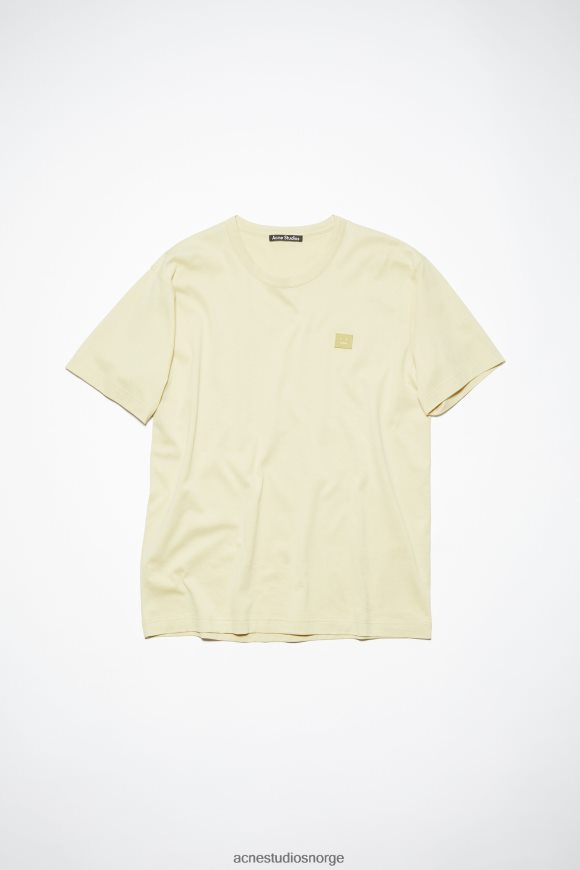 Acne Studios t-skjorte med rund hals - unisex med normal passform N2PP4F387 klær sand/grønn