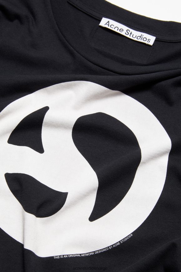 Acne Studios t-skjorte med trykk N2PP4F1086 klær svart
