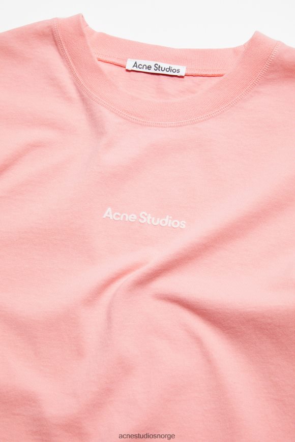 Acne Studios t-skjorte stempel logo N2PP4F362 klær blek rosa