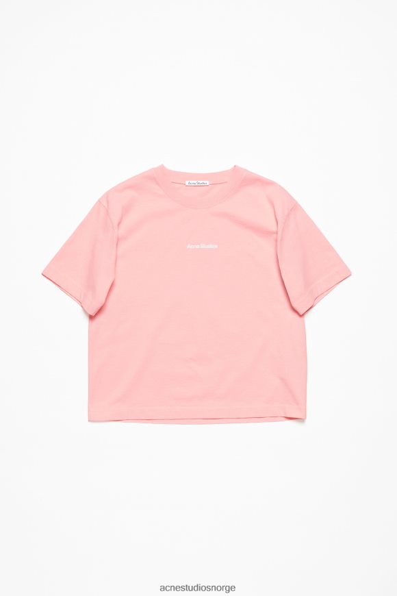 Acne Studios t-skjorte stempel logo N2PP4F362 klær blek rosa