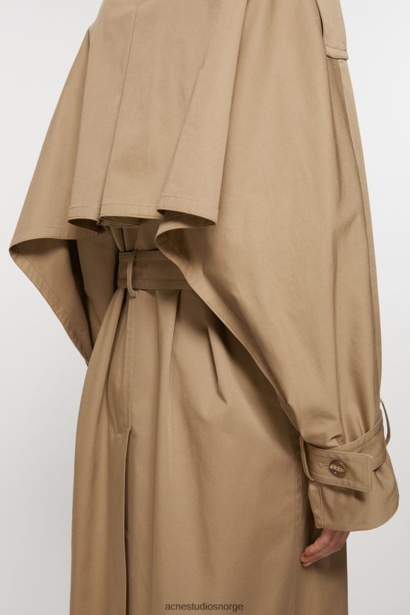 Acne Studios dobbeltspent trenchcoat N2PP4F5 klær kald beige