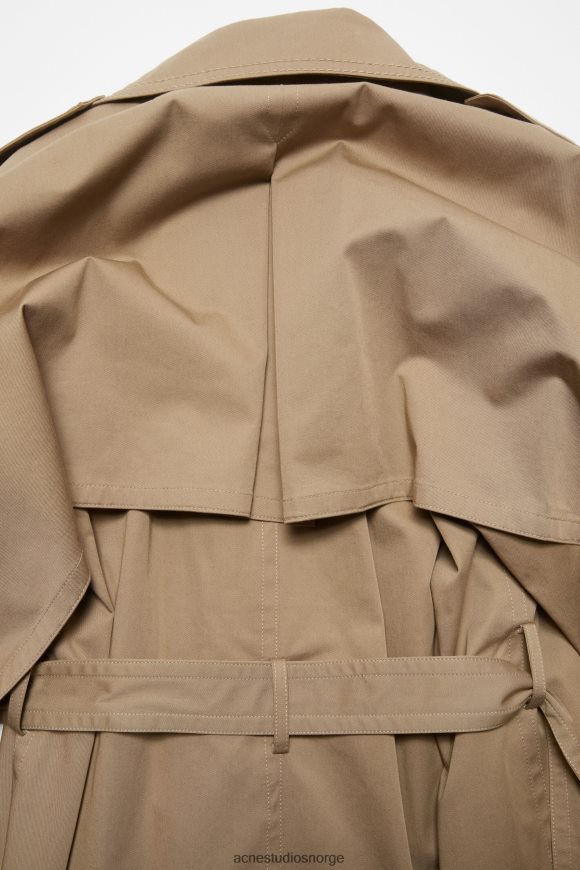 Acne Studios dobbeltspent trenchcoat N2PP4F5 klær kald beige