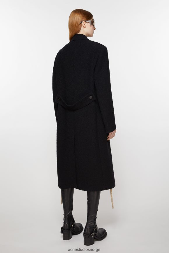 Acne Studios dobbeltspent ullfrakk N2PP4F1 klær svart
