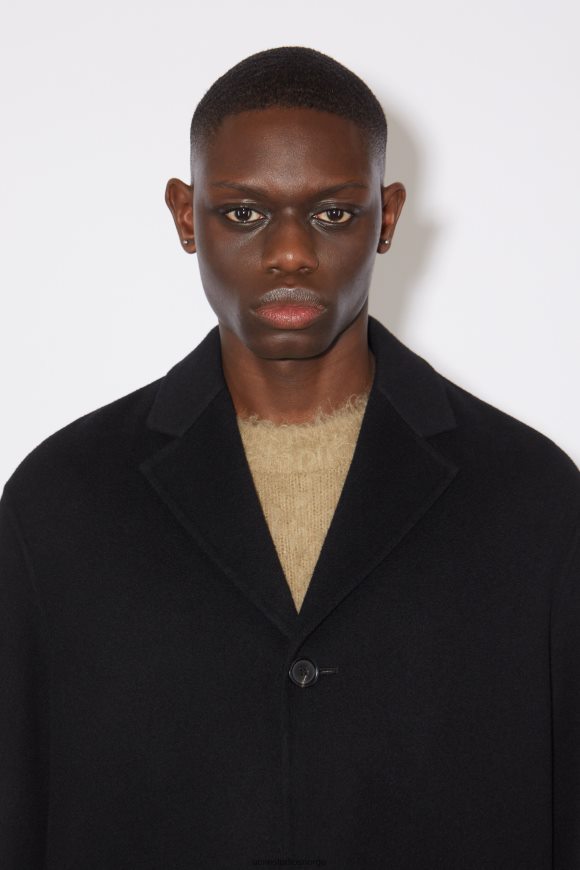 Acne Studios enkeltspent pels N2PP4F908 klær svart