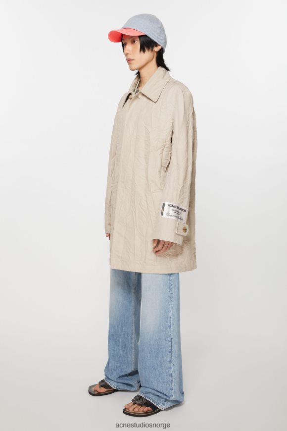 Acne Studios krøllet trenchcoat N2PP4F883 klær lys beige