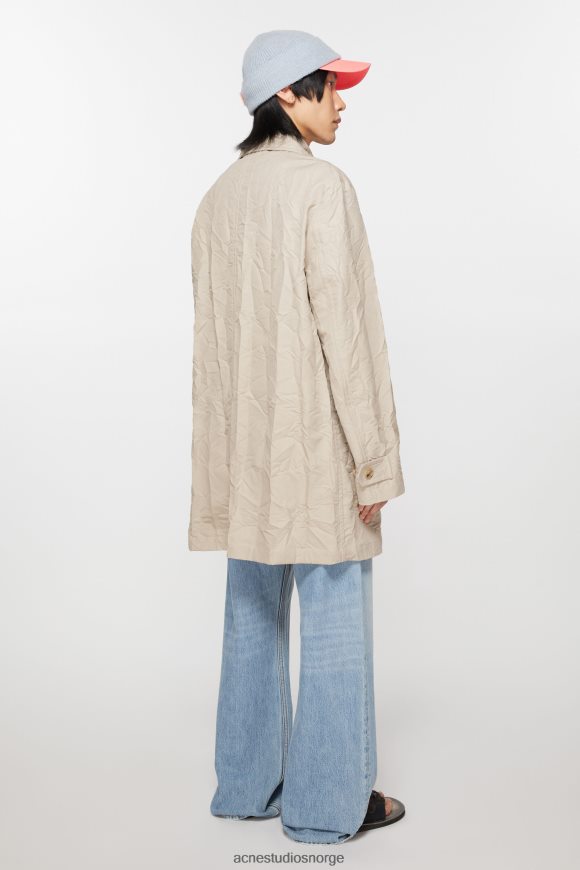 Acne Studios krøllet trenchcoat N2PP4F883 klær lys beige