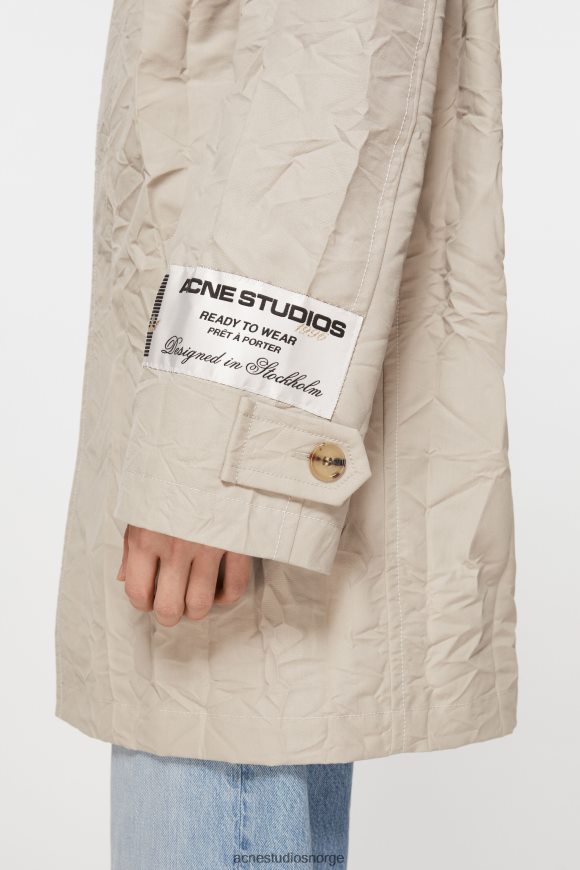 Acne Studios krøllet trenchcoat N2PP4F883 klær lys beige