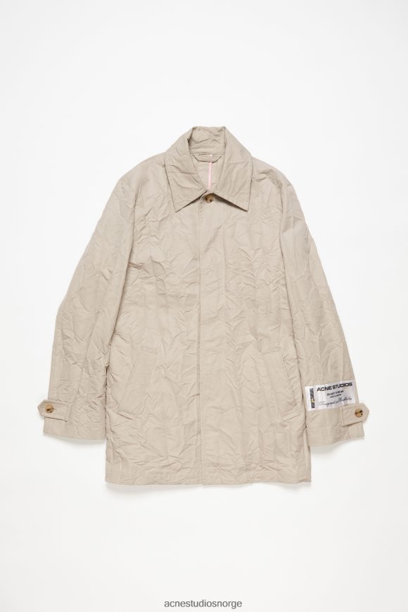 Acne Studios krøllet trenchcoat N2PP4F883 klær lys beige