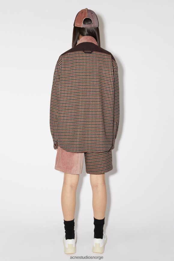 Acne Studios patchwork skjorte unisex N2PP4F28 klær rosa/lilla