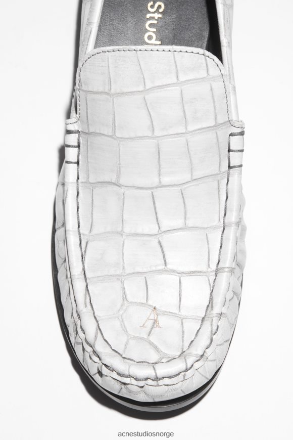 Acne Studios loafers i skinn N2PP4F808 fottøy off white