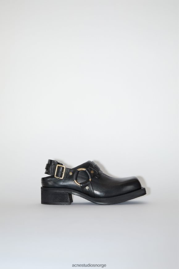 Acne Studios skinnspenne muldyr N2PP4F551 fottøy antrasittgrå