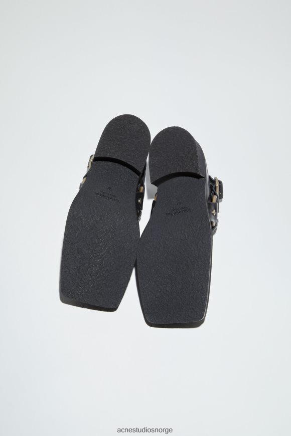 Acne Studios skinnspenne muldyr N2PP4F551 fottøy antrasittgrå