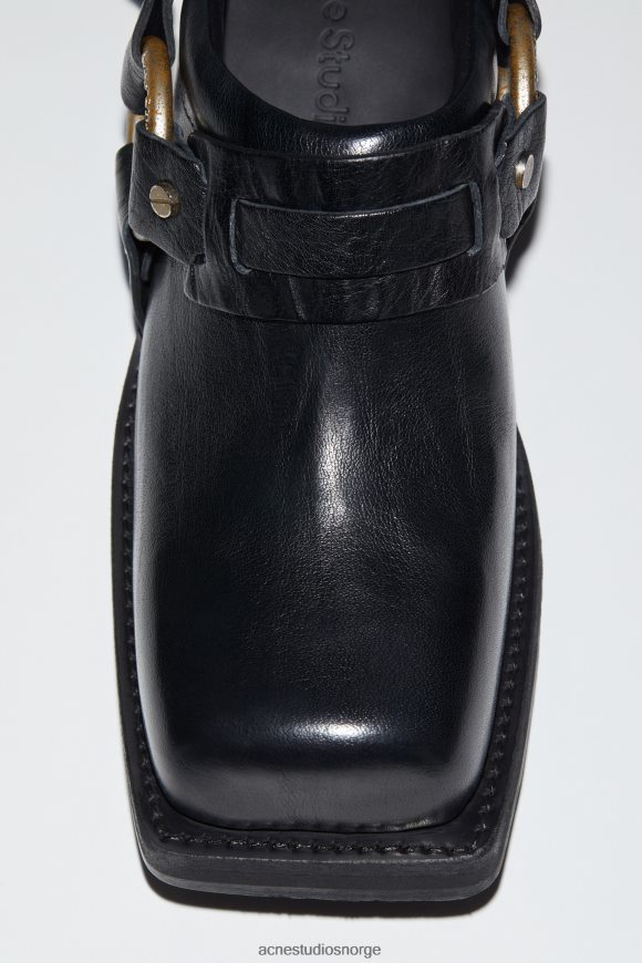 Acne Studios skinnspenne muldyr N2PP4F551 fottøy antrasittgrå