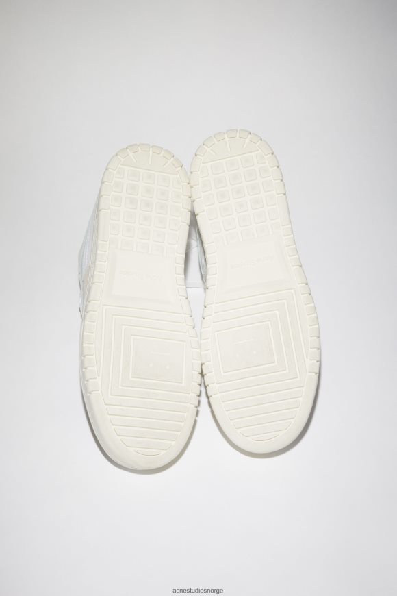 Acne Studios lav topp skinn joggesko N2PP4F1225 fottøy hvit/off white