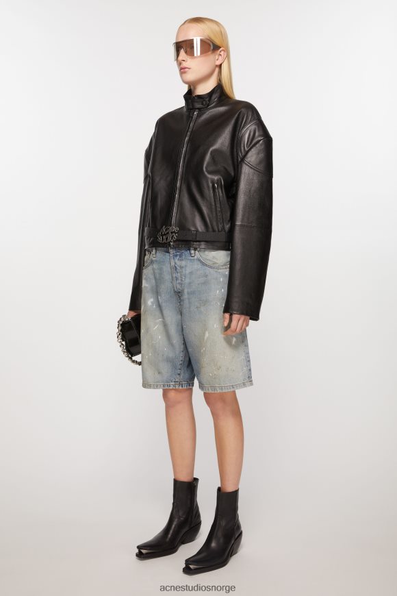 Acne Studios ankelstøvletter i skinn N2PP4F527 fottøy svart