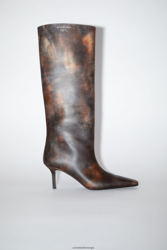 Acne Studios hælstøvler i skinn N2PP4F640 fottøy multi brun