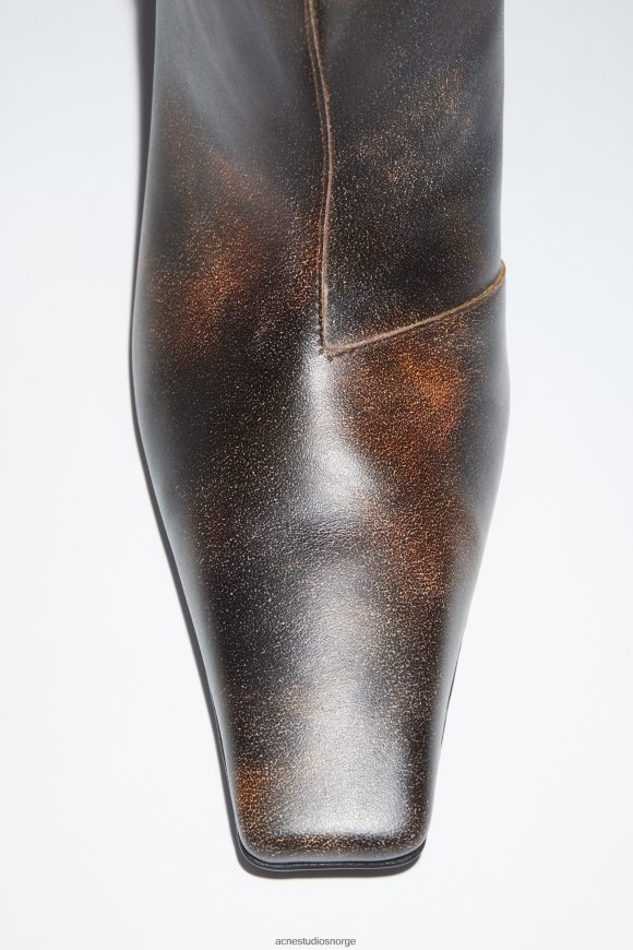 Acne Studios hælstøvler i skinn N2PP4F640 fottøy multi brun