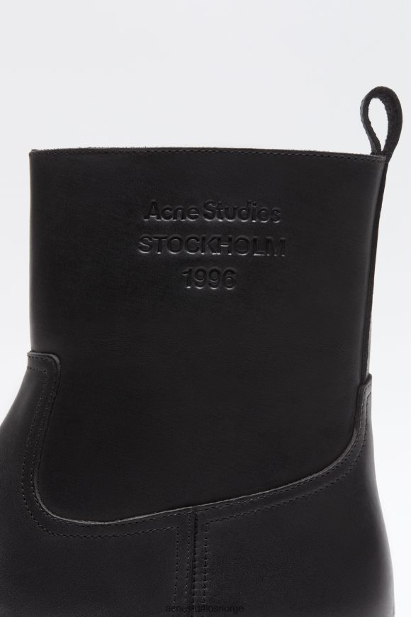 Acne Studios lærvoksede støvler N2PP4F1215 fottøy svart