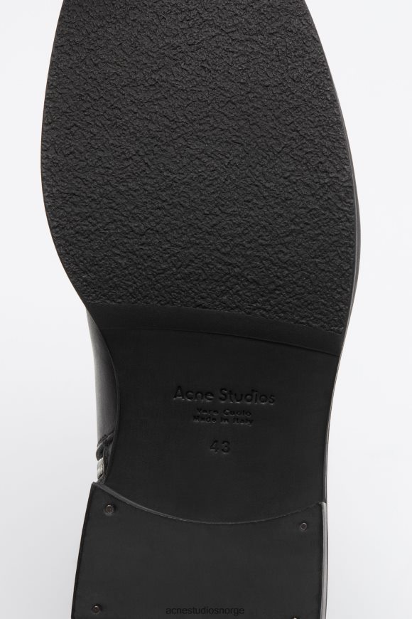 Acne Studios lærvoksede støvler N2PP4F1215 fottøy svart