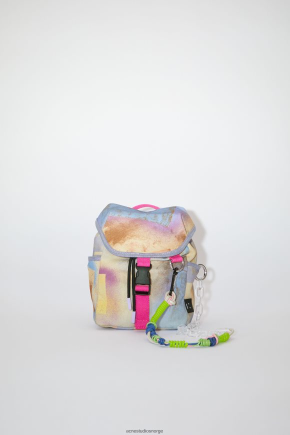 Acne Studios mini ryggsekk N2PP4F790 tilbehør beige/multi