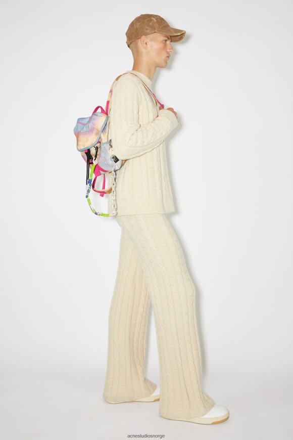 Acne Studios mini ryggsekk N2PP4F790 tilbehør beige/multi