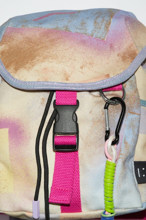 Acne Studios mini ryggsekk N2PP4F790 tilbehør beige/multi