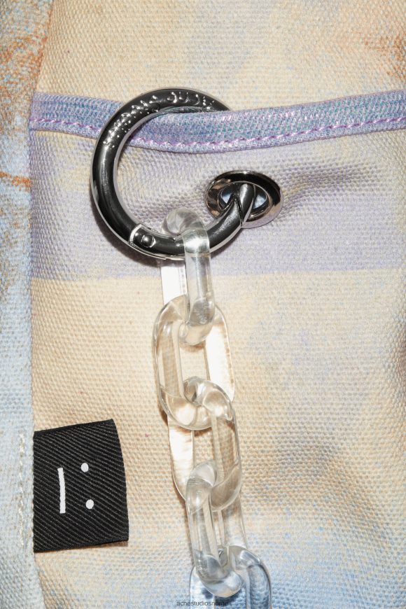 Acne Studios mini ryggsekk N2PP4F790 tilbehør beige/multi